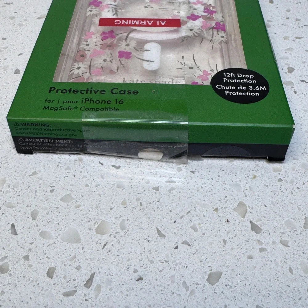 Kate Spade New York iPhone 16 Case MagSafe Floral Protective Clear Pink Flower